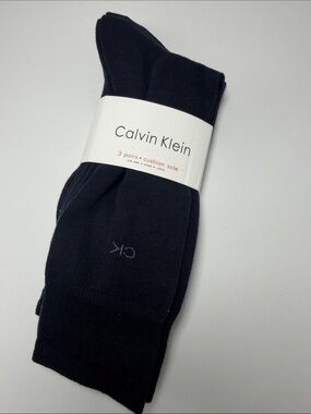 Calvin Klein Men's Black Crew Socks - 3 Pack